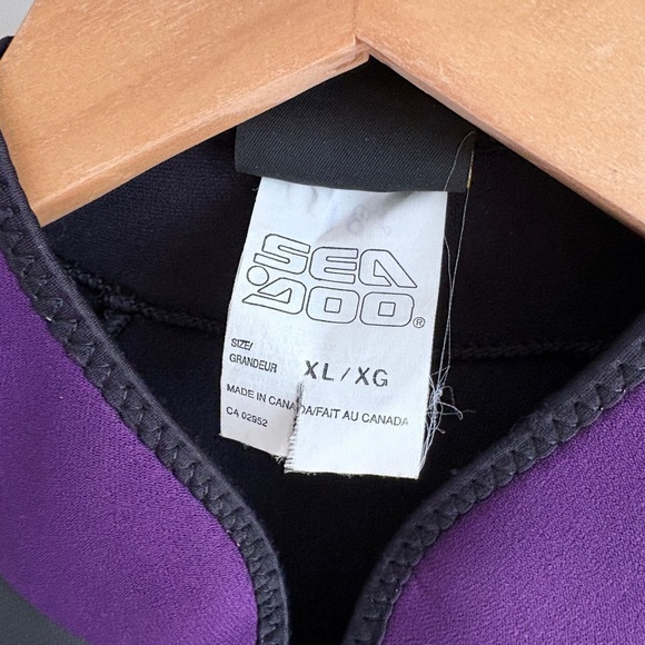 Vintage SEA DOO wetsuit top XL rare long sleeve purple - Picture 4 of 9